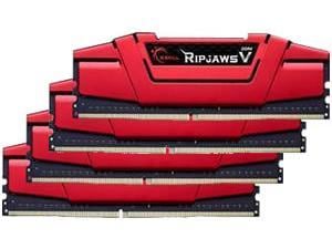 G.Skill Ripjaws V Red 32GB 4x8GB DDR4 PC4-17000 2133MHz Quad Channel Kit