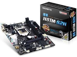 *B-stock - manufacturer repaired, signs of use* - GIGABYTE GA-H81M-S2H Intel H81 Socket 1150 Micro ATX Motherboard