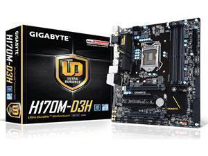 GIGABYTE GA-H170M-D3H Intel H170 Socket 1151 Micro ATX Motherboard