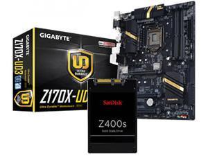 GIGABYTE GA-Z170X-UD3 Intel Z170 Socket 1151 Motherboard plus SanDisk 128GB SSD