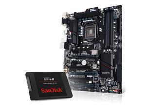 Black Friday Promo GIGABYTE GA-Z170XP-SLI Intel Z170 Socket 1151 ATX Motherboard With SanDisk Ultra II SSD SATA III 2.5inch 480GB Solid State Hard Drive Bundle
