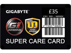 GIGABYTE £35 Super Care Card extended warranty insurance card