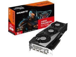 GIGABYTE GV-R76GAMING OC-8GD Radeon RX 7600 Gaming OC 8G Graphics Card, 3X WINDFORCE Fans 8GB 128-bit GDDR6, Video Card