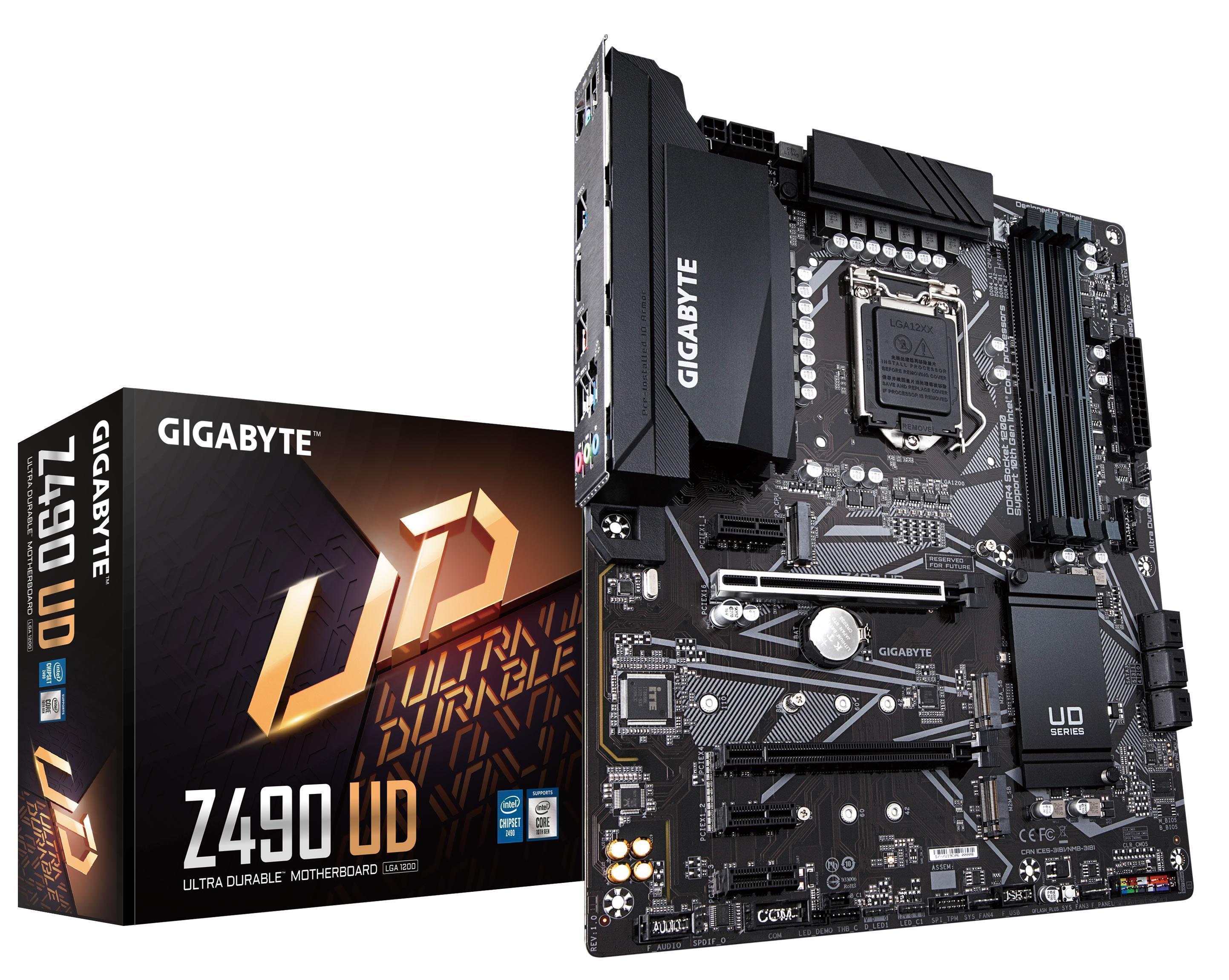 Подключение материнской платы gigabyte z490 ud к блоку питания