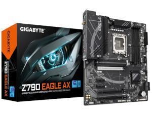 Gigabyte Z790 EAGLE AX Motherboard - Supports Intel Core 14th Gen CPUs, 12+1+１Phases Digital VRM, up to 7600MHz DDR5 (OC), 3xPCIe 4.0 M.2, Wi-Fi 6E, 2.5GbE LAN, USB 3.2 Gen 2