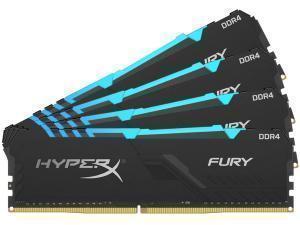 Kingston HyperX Fury RGB 32GB 4 x 8GB DDR4 2666MHz Quad Channel Memory RAM Kit