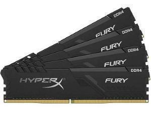Kingston HyperX Fury Black 64GB 4x16GB DDR4 3200MHz Quad Channel Memory RAM Kit