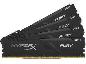 Kingston HyperX Fury Black 32GB 4x8GB DDR4 3466MHz Quad Channel Memory RAM Kit