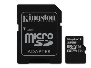 Kingston 32GB microSDHC Class 10 Memory Card