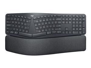 Logitech Ergo K860 for Business,  Full-size (100%). Keyboard style: Curved RF Wireless + Bluetooth