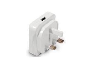 Masterplug Surge Protected USB Mains Charger - White