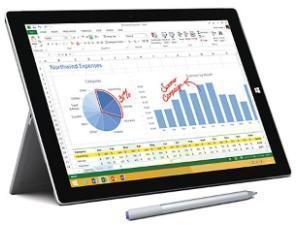 Microsoft Surface Pro 3, i7, 8GB, 512GB, 12inch diplay- Silver