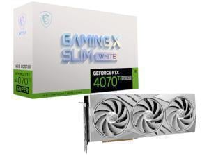 MSI GeForce RTX 4070 Ti SUPER 16G GAMING X SLIM WHITE Graphics Card - 16GB GDDR6X, 2670 MHz, PCI Express Gen 4, 256-bit, 3x DP v1.4a, HDMI 2.1a (Supports 4K & 8K HDR)