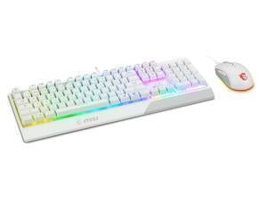 MSI VIGOR GK30 COMBO WHITE UK RGB MEMchanical Gaming Keyboard plus Clutch GM11 Gaming Mouse
