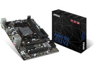 MSI A68HM-E33 V2 AMD A68H Socket FM2plus Micro ATX Motherboard