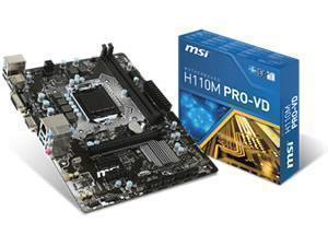 *B-stock maufacturer refurbished, signs of use* - MSI H110M PRO-VD Intel H110 Socket 1151 Micro ATX Motherboard