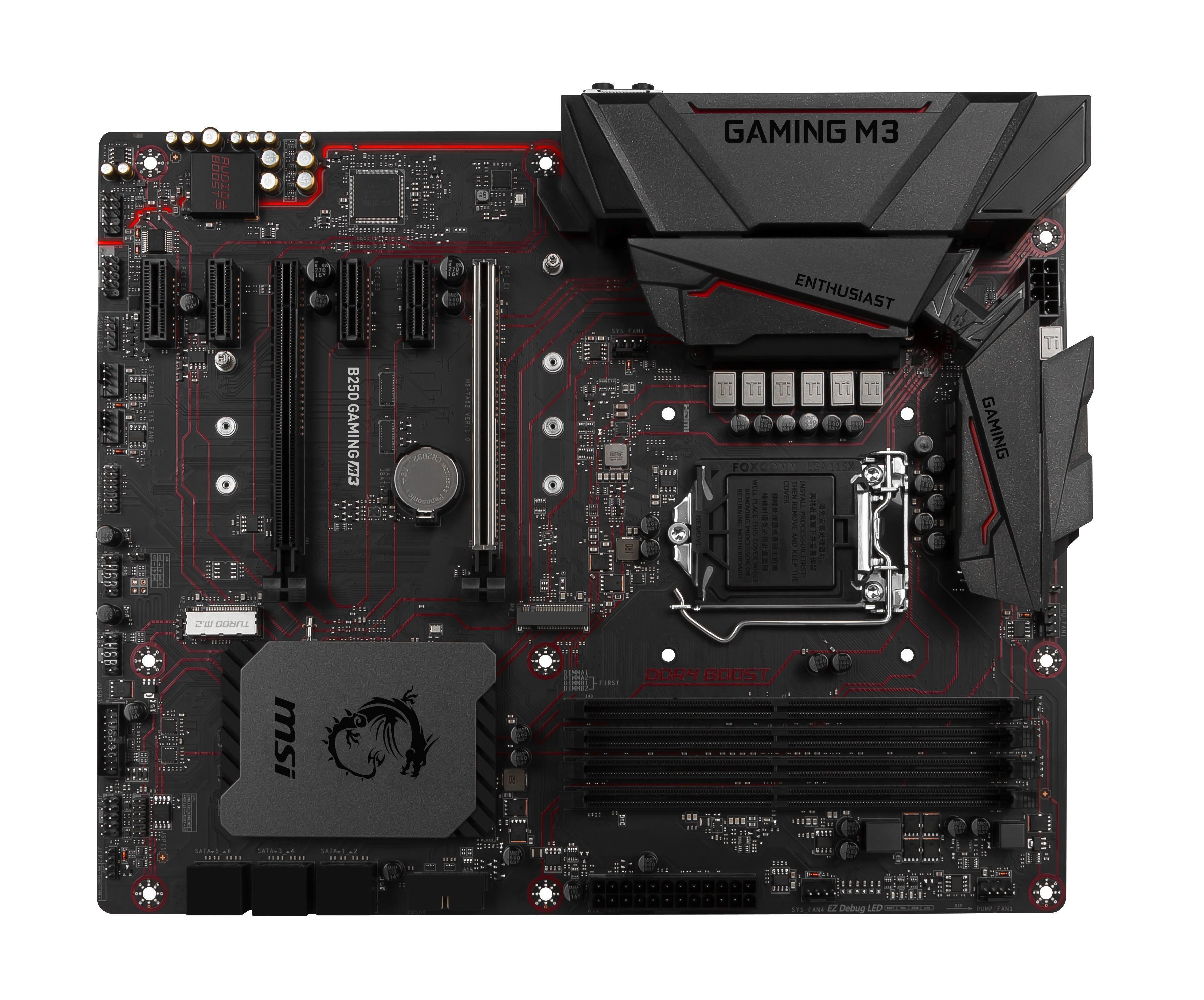MSI B250 GAMING M3 Intel B250 Socket 1151 Motherboard Novatech
