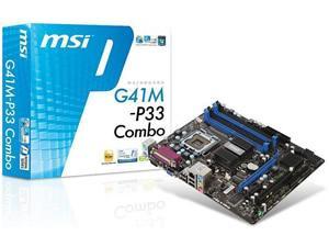 MSI G41M-P33 Combo Intel G41 Socket 775 Motherboard