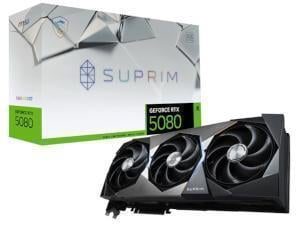 MSI NVIDIA GeForce RTX 5080 Suprim SOC 16GB GDDR7 Graphics Card