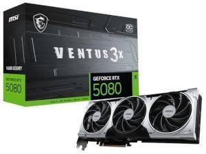 MSI NVIDIA GeForce RTX 5080 Ventus 3X OC PLUS 16GB GDDR7 Graphics Card