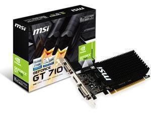 MSI NVIDIA GeForce GT 710 Silent / Low Profile 2GB GDDR3 Graphics Card