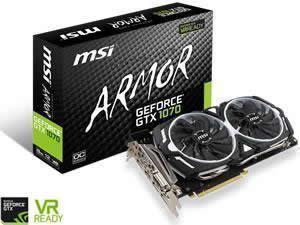 MSI GeForce GTX 1070 ARMOR 2X 8G OC GDDR5 Graphics Card