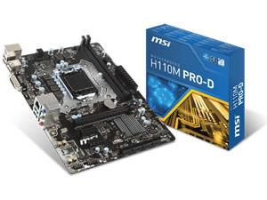 MSI H110M PRO-D Intel H110 Socket 1151 Micro ATX Motherboard