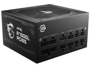 MSI MAG A750GL PCIE5 Power Supply Unit, 750W, 80 Plus Gold, Fully Modular, ATX 3.0, PCIe 5.0 GPU Support, Black Flat Cables, 7 Year Warranty