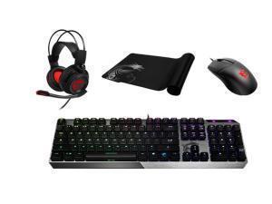 MSI Bundle - GK50 Low Profile Mechanical keyboard,  GM41 Gaming Mouse, DS502  7.1 Gaming Headset, GD70 Pro Gaming Mousepad