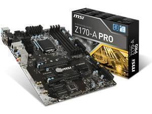 MSI Z170-A PRO Intel Z170 Socket 1151 ATX Motherboard
