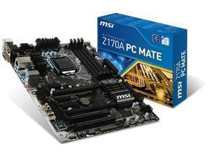 MSI Z170A PC MATE Intel Z170 Socket 1151 ATX Motherboard