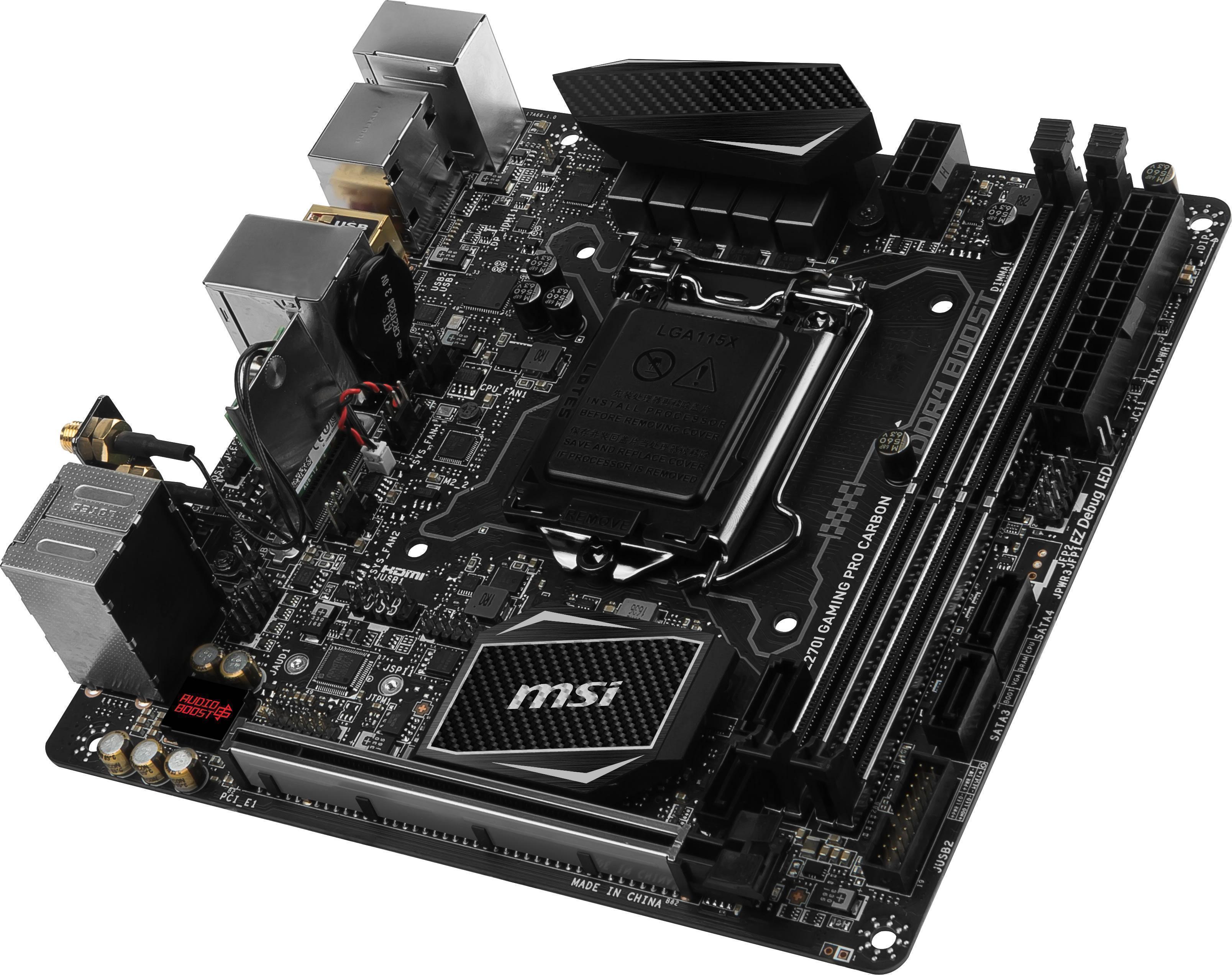 MSI Z270I GAMING PRO CARBON AC Intel Z270 Socket 1151 Motherboard