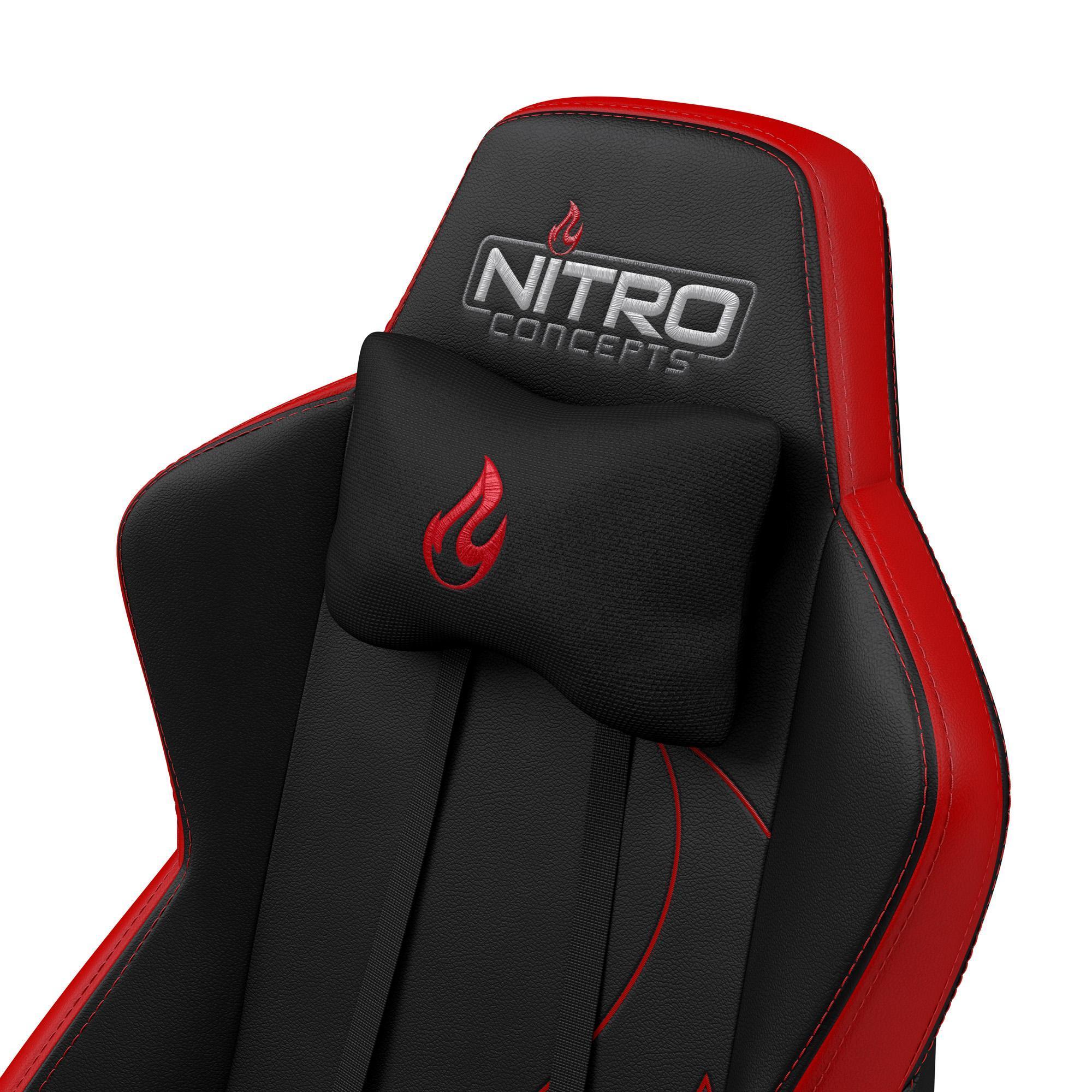 Nitro Concepts S300 EX Gaming Chair - Inferno Red - NC-S300EX-BR | Novatech