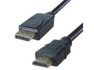 2M Elite DisplayPort to HDMI Cable Male to Male Black Gold Connectors