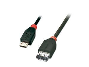 1M USB OTG Cable - Black