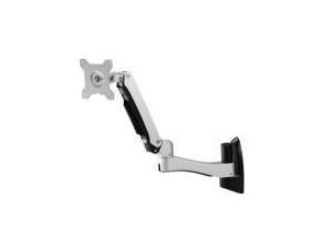 Novatech Interactive Monitor Arm Wall Mount - Height Adjustable - Silver