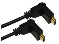 PRO SIGNAL HDMI Swivel Male to HDMI Swivel Male Lead, 2m Black
