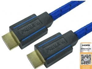 Cables Direct 1.8m Premium High Speed with Ethernet HDMI Cable,  Blue