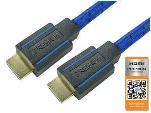 Cables Direct 5m Premium High Speed with Ethernet HDMI Cable, Blue