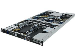 Gigabyte 1U 4 GPU server Dual Xeon  - 2x Intel Xeon S4208 Processor - 96GB 12x8GB DDR4 2666MHz ECC RDIMM