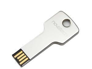 Novatech 32GB USB 2.0 Flash Memory Brushed Steel Key V2