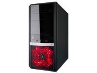 Novatech Shadow Midi Tower Case With 500w PSU Andamp; Red LED Fan - Black