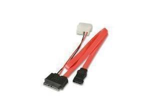 Slimline SATA Cable with 5.25 PSU Power Connection (20 inch)