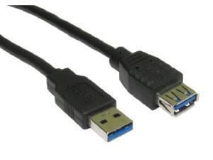 USB 3.0 2M Black Extension Cable