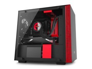 NZXT H200 Matte Black and Red Mini-ITX Tower PC Case