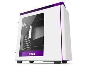 NZXT H440 Premium ATX-Mid-Tower for Silent gaming and massive cooling - Matte White/Purple