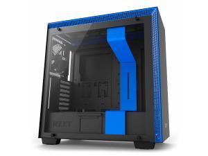 NZXT H700 Matte Black and Blue Mid Tower PC Case