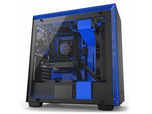 NZXT H700I Matte Black and Blue Mid Tower PC Case