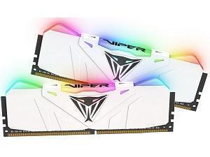 Patriot Viper RGB Series DDR4 16GB 2 x 8GB 3000MHz Dual Channel Memory Kit with White Heatshield