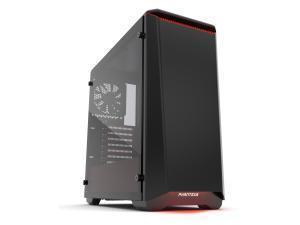 Phanteks P400s Tempered Glass Mid Tower Case - Noise Dampened Black/Red